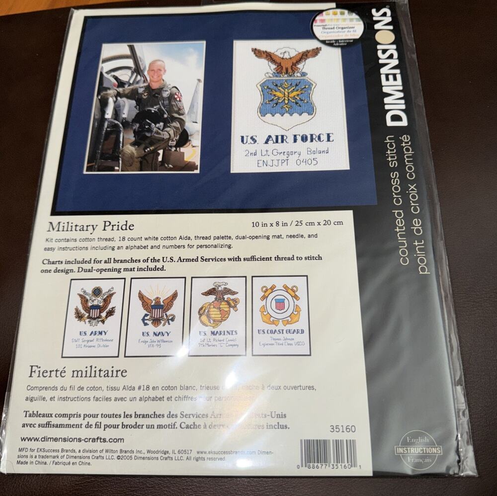 DIMENSIONS Military Pride ARMY NAVY AIR FORCE MARINES Cross Stitch Kit NEW